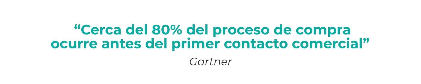 Cerca del 80% del proceso de compra ocurre antes del primer contacto comercial